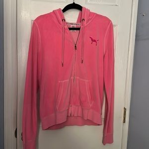 PINK Velour Zip Hoodie